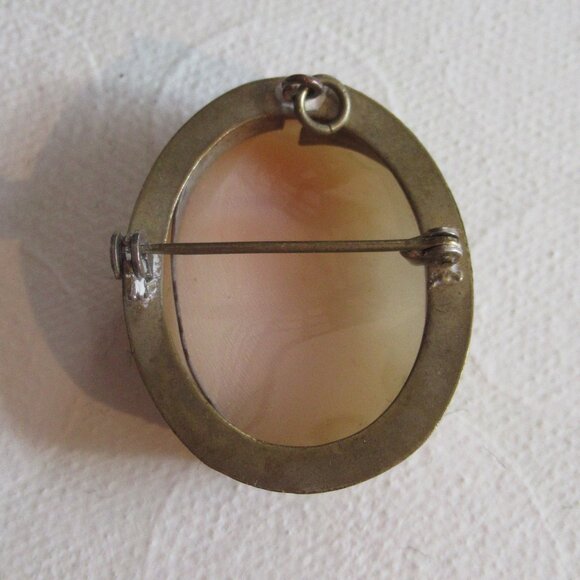 Antique, Victorian style, Shell Cameo, Brooch/Pendant, Silver - Picture 5 of 10
